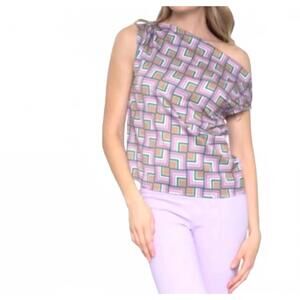 NEW ILTM geo asymmetric top in lavender
